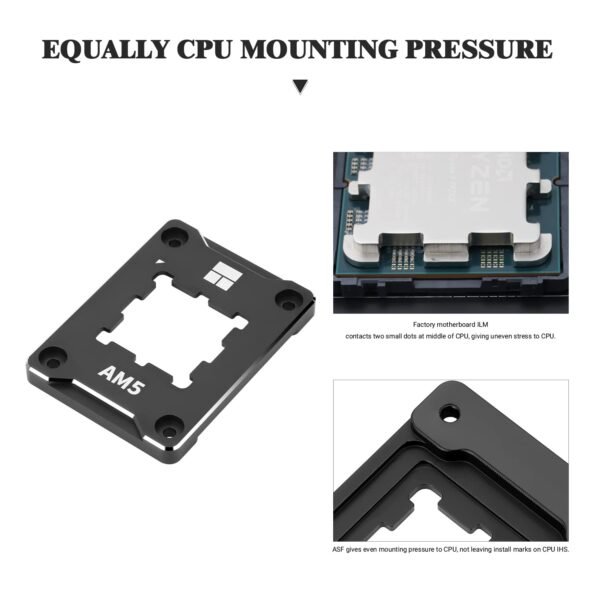 Thermalright ASF-Black AM5 CPU Holder, Corrective Anti-Bending Fixing Frame, AM5 Full-fit Fixed Non-Marking Mounter, AM5 Anti-Bending Contact Frame, CPU Cooler Standard - Image 6