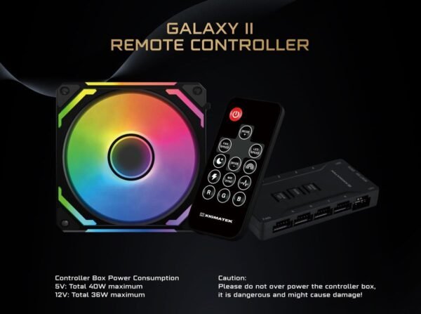 Xigmatek Starlink Ultra aRGB Fans, 2000RPM Fan Speed,  Remote Controller, 120x120x 3 Fan Pack, - Image 4