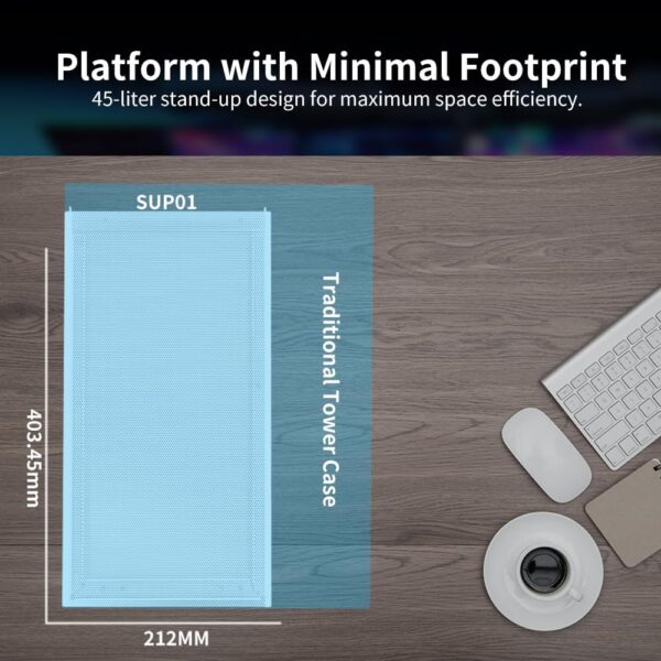 LIAN LI SUP01X Gaming Case White,Medium Case - (3x120mm PWM fans, PCIE 4.0 included) - Image 3