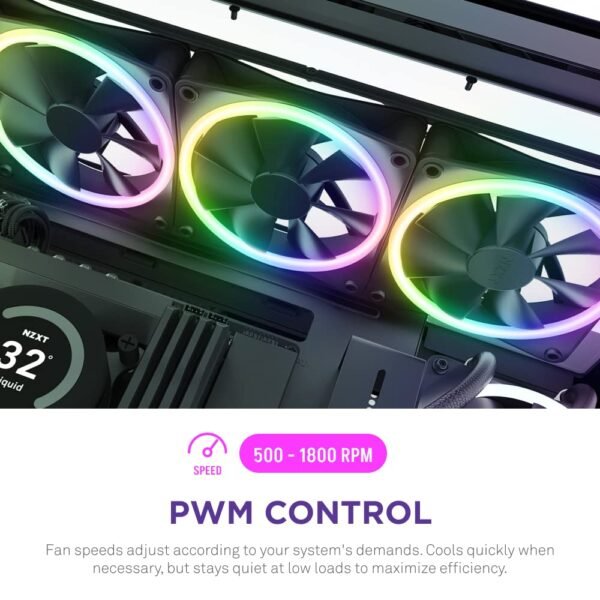 NZXT F120 RGB Duo Triple Pack - 3 x 120mm Dual-Sided RGB Fans with RGB Controller - Image 6