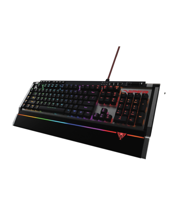 Patriot Viper V770 Mechanical Gaming Keyboard Full RGB Lighting - Kailh Red Switches, 5 Dedicated Macro Keys, Audio/USB Pass-Through Ports, Aircraft-Grade Aluminum Chassis, Removable RGB Magnetic Palm Rest - Image 6