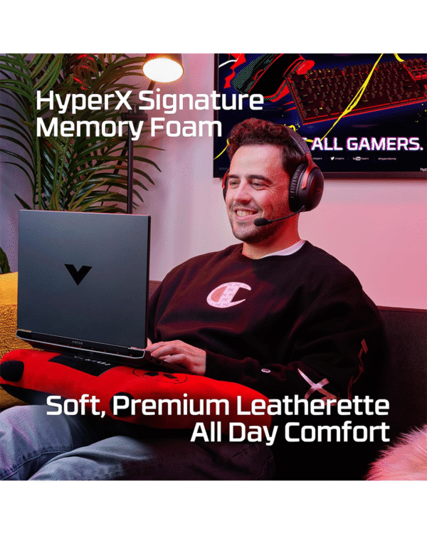 HyperX Cloud III Wireless Gaming Headset for PC, PS5, PS4, up to 120-hour Battery, 2.4GHz Wireless, DTS Spatial Audio, 53mm Angled Drivers, Memory Foam, Durable Frame, 10mm Microphone, Black/Red - Image 7