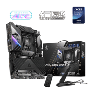 MSI MEG Z890 Unify-X Motherboard, ATX - Supports Intel Core Ultra Processors (Series 2), LGA 1851-110A SPS, DDR5 Memory (9600+ MT/s OC), PCIe 5.0 & 4.0 x16, M.2 Gen5, Thunderbolt 4, Wi-Fi 7, 5G LAN