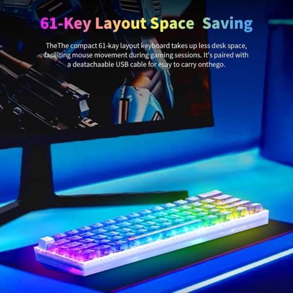 Havit KB877L Transparent Gaming Keyboard - Image 5