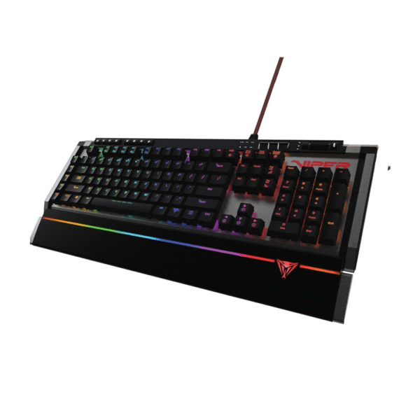 Patriot Viper V770 Mechanical Gaming Keyboard Full RGB Lighting - Kailh Red Switches, 5 Dedicated Macro Keys, Audio/USB Pass-Through Ports, Aircraft-Grade Aluminum Chassis, Removable RGB Magnetic Palm Rest - Image 7