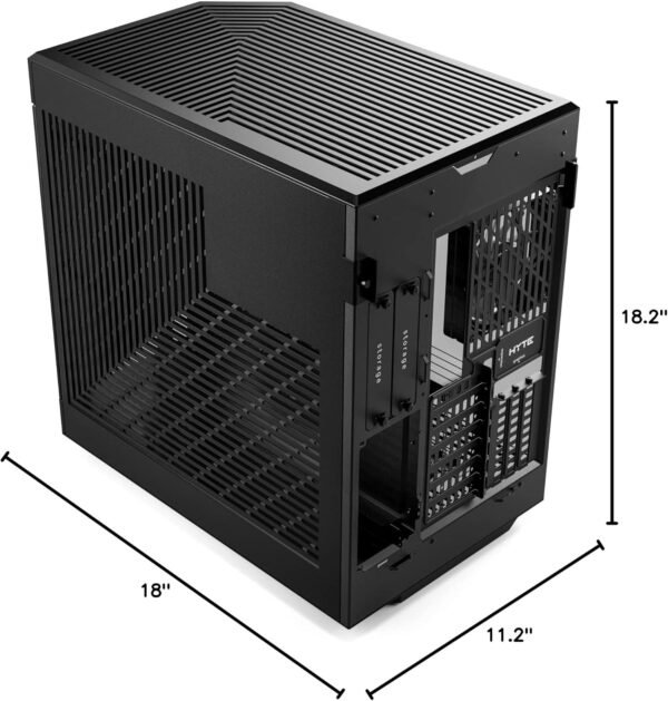 HYTE Y60 Modern Aesthetic Dual Chamber Panoramic Tempered Glass Mid-Tower ATX Computer Gaming Case - Image 12