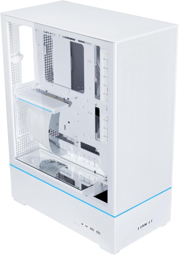 LIAN LI SUP01X Gaming Case White,Medium Case - (3x120mm PWM fans, PCIE 4.0 included) - Image 5