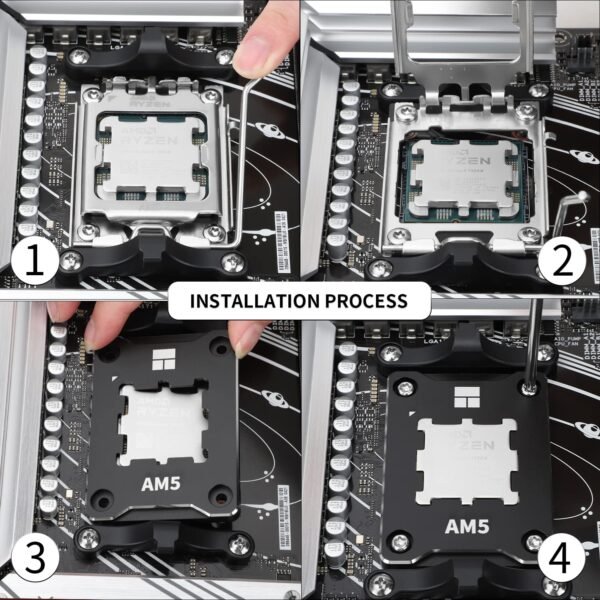 Thermalright ASF-Black AM5 CPU Holder, Corrective Anti-Bending Fixing Frame, AM5 Full-fit Fixed Non-Marking Mounter, AM5 Anti-Bending Contact Frame, CPU Cooler Standard - Image 5