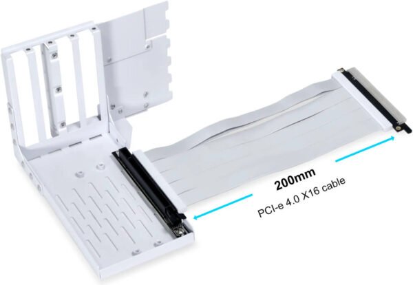LIAN LI VG4-4-V2 Universal 4 Vertical GPU Slots Kit (PCIe4.0)  White - Image 2