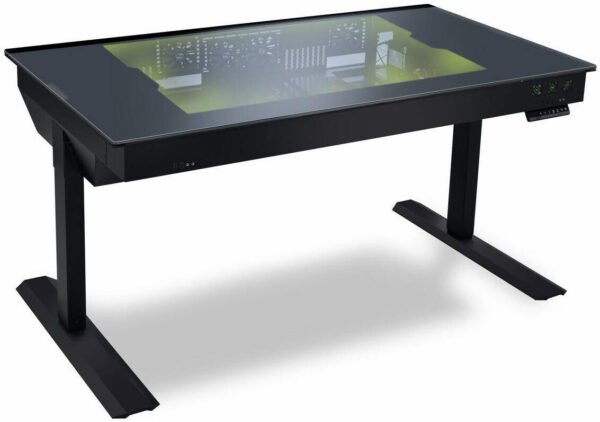 Lian Li DK-05FX UK Dual eATX Tempered Glass RGB Desk - Black - Image 2