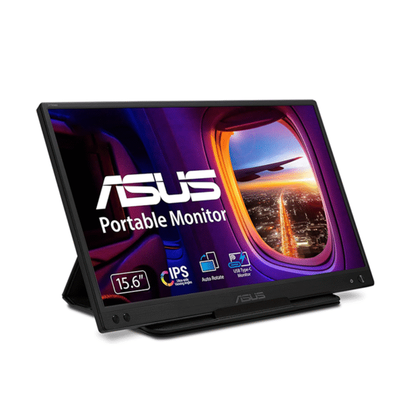 ASUS ZenScreen 15.6” 1080P Portable USB Monitor (MB166C) - Full HD, IPS, USB Type-C, , Tripod Mountable, Anti-Glare Surface, Protective Sleeve