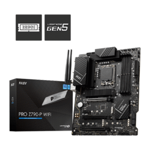 MSI PRO Z790-P WiFi ProSeries Motherboard (Supports 12th/13th/14th Gen Intel Processors, LGA 1700, DDR5, PCIe 5.0, M.2, 2.5Gbps LAN, USB 3.2 Gen2, HDMI/DP, Wi-Fi 6E, Bluetooth 5.3, ATX)