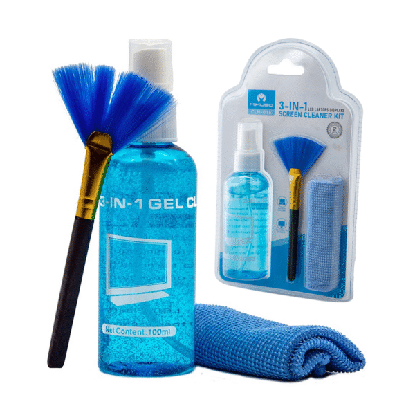 3-in-1 Multipurpose Laptop Cleaning Kit Microfiber, Brush Cleaner Set for Keyboard PC Screen Phone CLN-016 - Image 2