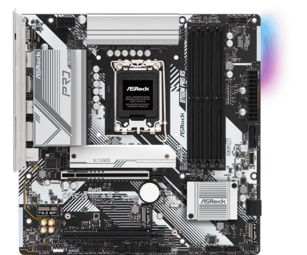 ASRock B760M Pro RS Motherboard DDR5 7200MHz HDMI DisplayPort eDP PCIe Gen5 (Graphics) 14th 13th 12th Gen Intel Core Processors LGA1700 192GB - Image 5