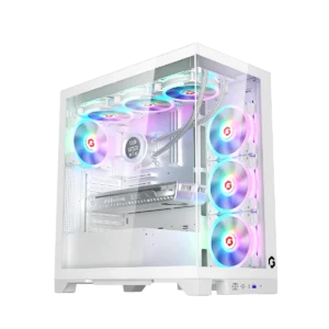 GAMEON Emperor Arctic IV Series Mid Tower Gaming Case - White- GO-EMPERORIV-A
