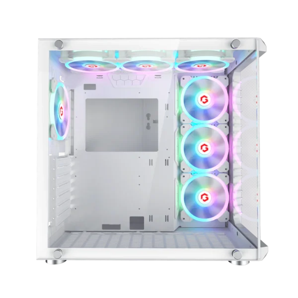 GAMEON Emperor Arctic III Series Mid Tower Gaming Case - White, GO-EMPERORIII-A - Image 2