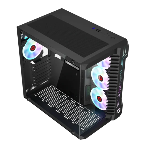 GAMEON Emperor Midnight III Series Mid Tower Gaming Case - Black,  GO-EMPERORIII-M - Image 4