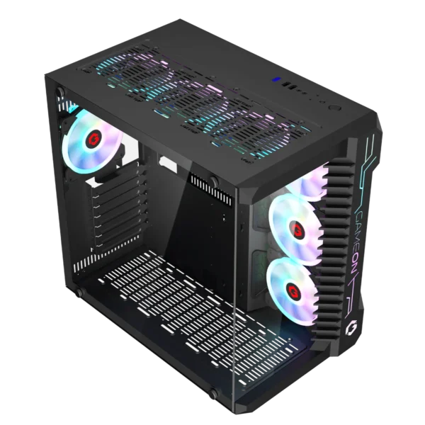GAMEON Emperor Midnight III Series Mid Tower Gaming Case - Black,  GO-EMPERORIII-M - Image 5