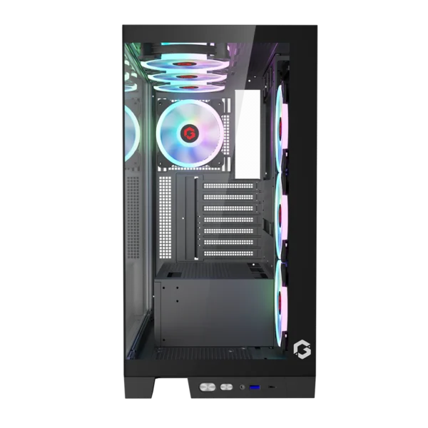 GAMEON Emperor Midnight IV Series Mid Tower Gaming Case - Black - Image 3