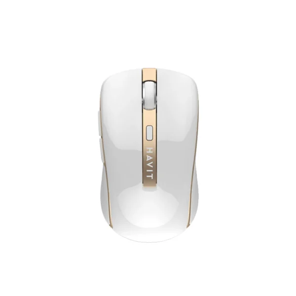 HAVIT HV-MS951GT WIRELESS MOUSE - WHITE+GOLD