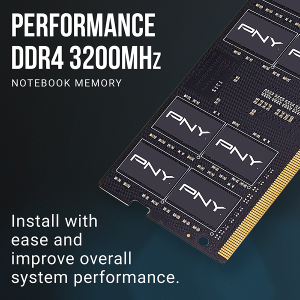 PNY Performance DDR4 3200MHz Notebook Memory | SO-DIMM Laptop RAM | High-Speed DRAM Upgrade - Image 2