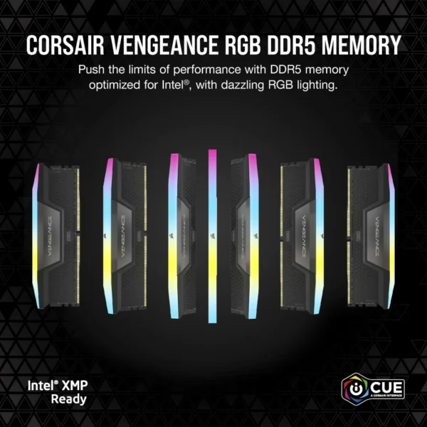 VENGEANCE RGB 32GB (2x16GB) DDR5 DRAM 5600MT/s CL40 Memory Kit - Image 2