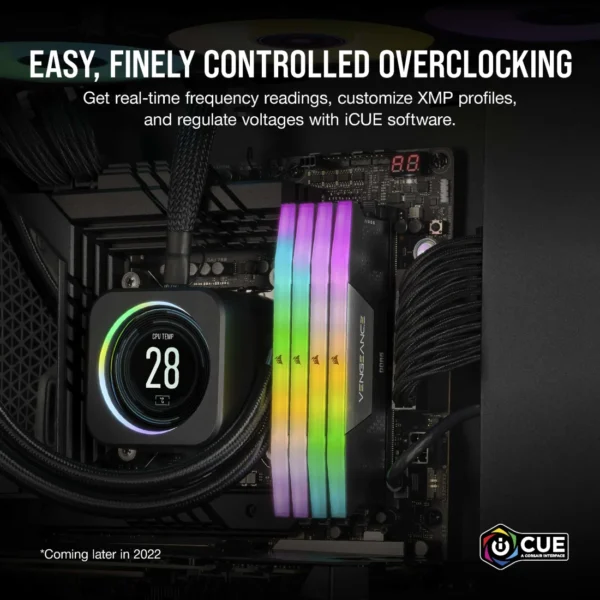 VENGEANCE RGB 32GB (2x16GB) DDR5 DRAM 5600MT/s CL40 Memory Kit - Image 5