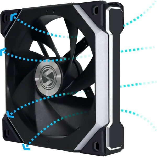 LIAN LI UNI FAN SL120 V2 120MM fan -Single Black, (Reverse fan) - Image 4