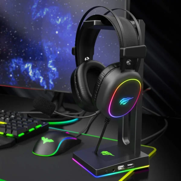 HAVIT H2016D RGB Wired Gaming Headset with Microphone Stereo Surround Sound - Image 7