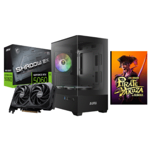 MSI RTX 5060 Gaming PC Bundle – Intel i5-14400F | 16GB DDR5 6000MHz | 1TB M.2 SSD | B760M-P DDR5 | AURA GC9M Case | 750W PSU | Tower Cooler RGB