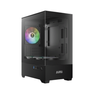 Gamdias AURA GC9M ARGB | Compact Micro‑ATX Case | Panoramic Tempered Glass | 3 x 120 mm ARGB Fans | Supports Micro‑ATX/Mini‑ITX