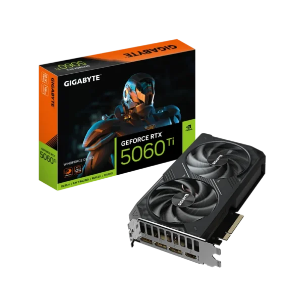 GIGABYTE GeForce RTX 5060 Ti WINDFORCE OC 16G Graphics Card, 16GB 128-bit GDDR7, PCIe 5.0, WINDFORCE Cooling System