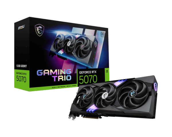 MSI RTX 5070 12G Gaming Trio OC Graphics Card 12GB GDDR7, 192-bit, Extreme Performance: 2625 MHz