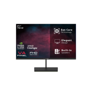 GAMEON GB24F75 Basic Series – 24" FHD Monitor, 75Hz Refresh Rate, 2ms Response Time, VA Panel, HDMI & VGA, Edge-lit LED