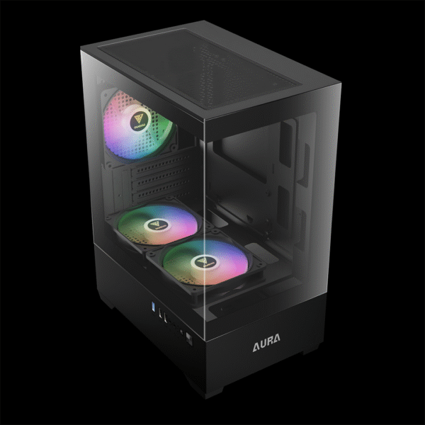 Gamdias AURA GC9M ARGB | Compact Micro‑ATX Case | Panoramic Tempered Glass | 3 x 120 mm ARGB Fans | Supports Micro‑ATX/Mini‑ITX - Image 8