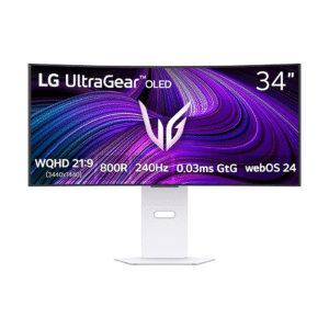 LG UltraGear 34GX90SA-W – 34" Curved OLED WQHD 240Hz Gaming Monitor with G-SYNC & webOS