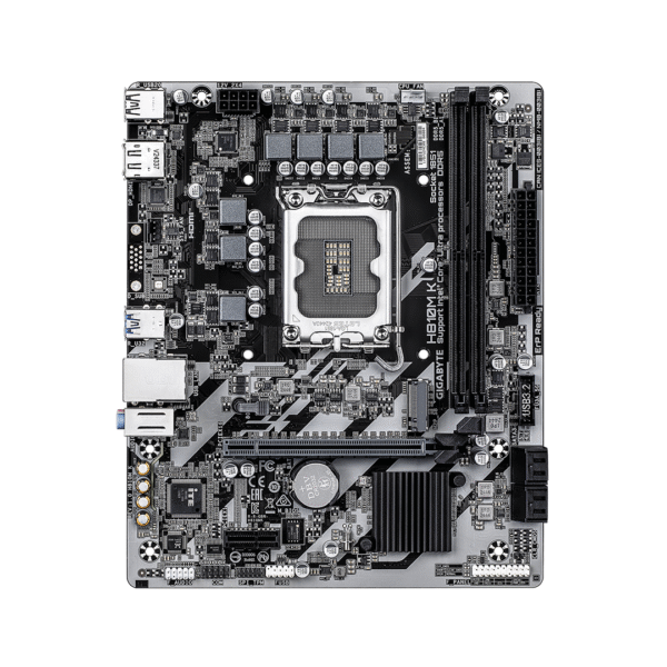 GIGABYTE H810M K | LGA 1851 Micro-ATX Motherboard | Intel H810 Chipset | 2x DDR5 Slots | PCIe 4.0 x16 | PCIe 4.0 M.2 | Supports Up to 128GB RAM - Image 2