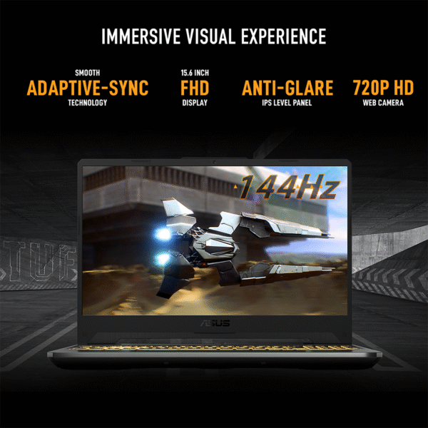 ASUS TUF A15 FA506N Gaming Laptop | Ryzen 5 7535HS | 8GB DDR5 | 512GB SSD | RTX 3050 4GB | 15.6" FHD 144Hz | RGB Backlit | DOS | Black - Image 3