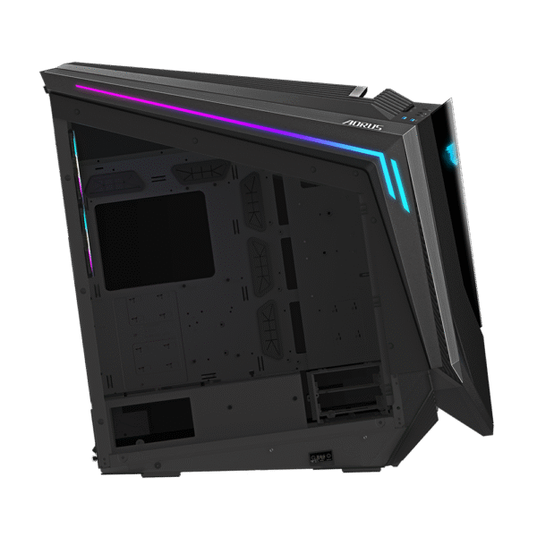 Gigabyte Aorus C700 Glass aRGB Full-Tower Computer Case, Tempered Glass Side Panel, Up to 420mm Radiator & 8x Fans Support, 5x Pre-Installed Fans, USB-C 3.1 Gen2/ USB 3.0 *4, Black - Image 5
