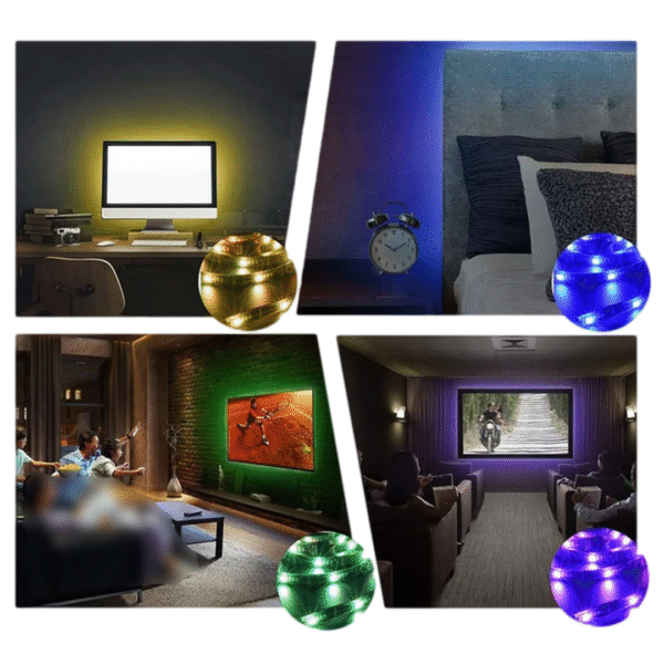 Twisted Minds TM-RGB-2M LED Light Strip – 2M | 16 Static Colors | USB Powered | Remote Control | Gaming & Ambience Setup - Image 4