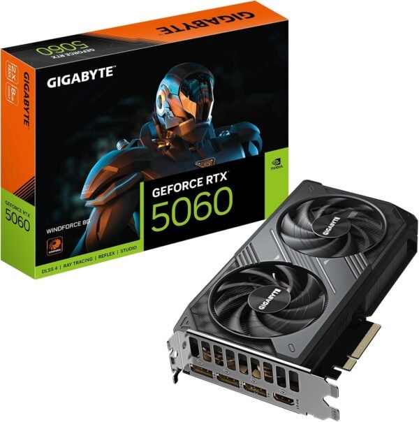 Gigabyte GeForce RTX 5060 WINDFORCE 8G Graphics Card - 8GB GDDR7, 128bit, PCI-E 5.0