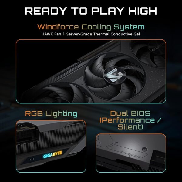 GIGABYTE Radeon RX 9070 XT Gaming OC 16G Graphics Card - Image 4