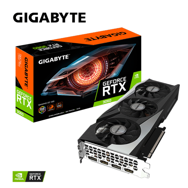 GIGABYTE GeForce RTX 3060 Gaming OC 12G (REV2.0) Graphics Card, 3X WINDFORCE Fans, 12GB 192-bit GDDR6, GV-N3060GAMING OC-12GD Video Card