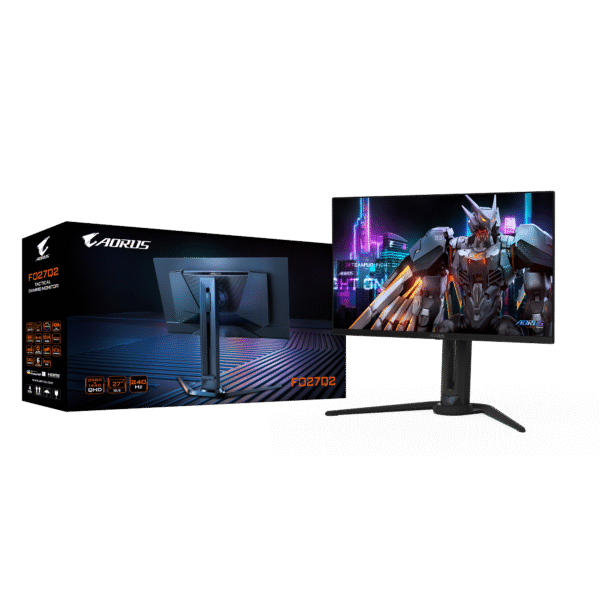GIGABYTE Aorus FO27Q2 Gaming Monitor, 27" QD-OLED Display, QHD Resolution, 240Hz Refresh Rate, 0.03ms (GtG) Response Time, AMD FreeSync Premium Pro Technology, Black - Image 4