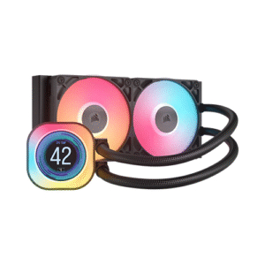 CORSAIR iCUE Link H100i RGB Liquid CPU Cooler - 240mm AIO - QX120 RGB Fans - Fits Intel® LGA 1700, AMD® AM5 - iCUE Link System Hub Included