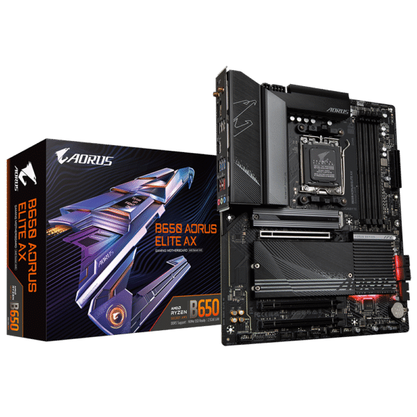 GIGABYTE B650 AORUS Elite AX AMD B650 ATX Motherboard with DDR5, PCIe 5.0, WiFi 6E