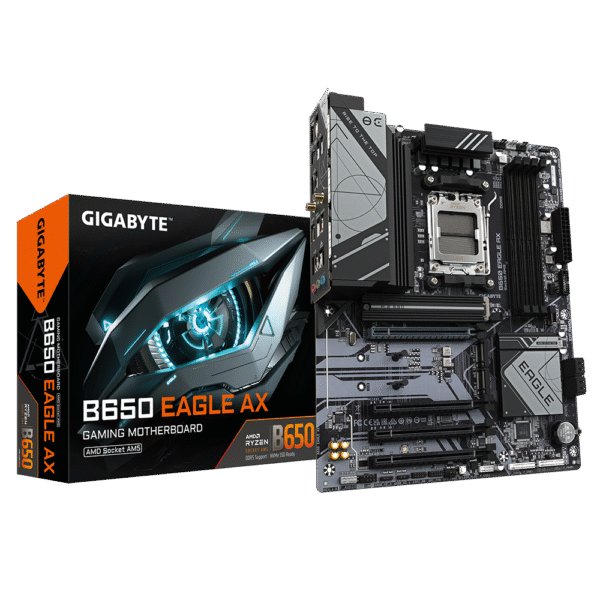 GIGABYTE B650 Eagle AX AM5 LGA 1718 AMD B650 ATX, DDR5 Triple M.2, PCIe 5.0, USB 3.2 Gen2x2 Type-C, AMD Wi-Fi 6E, Realtek GbE LAN