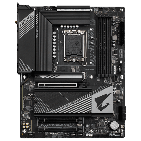 Gigabyte B760 AORUS ELITE AX DDR4 Motherboard - Supports Intel Core 14th Gen CPUs, 12*+1+1 Phases Digital VRM, up to 5333MHz DDR4 (OC), 3xPCIe 4.0 M.2, Wi-Fi 6E, 2.5GbE LAN, USB 3.2 Gen 2 - Image 2