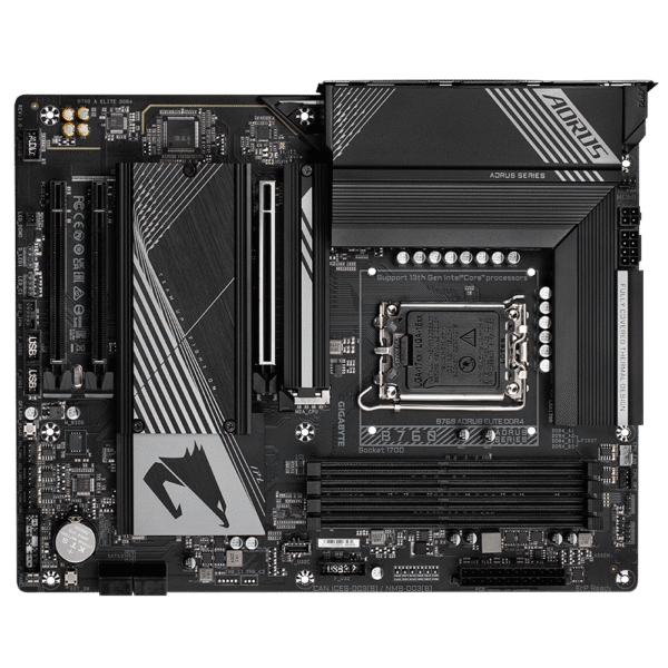 GIGABYTE B760 AORUS ELITE DDR4 Motherboard, Intel B760 Chipset, 4x DDR4 DIMM Slot, 128GB Max Memory, 3x PCIe 4.0 x4 M.2 Connectors, 2.5GbE LAN, 4x SATA 6Gb/s, 1x HDMI & DP | B760-AORUS-ELITE-DDR4 - Image 5