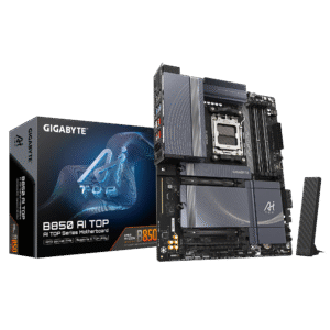 GIGABYTE B850 AI TOP AMD AM5 LGA 1718 Motherboard, ATX, DDR5, 3X M.2, PCIe 5.0, USB-C, WIFI7, 10GbE LAN, EZ-Latch